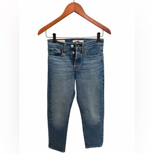 Levi's Blue Jeans Wedgie Straight Button Fly  Women’s 24”